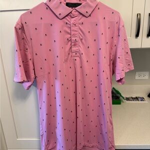 G/FORE Pink Golf Shirt with “Bonita Bay Club” logo in men’s large